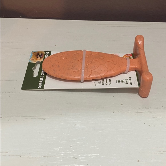 Fish Salmon Flavored Durable Dog Chew Toy Salmon Flavor - Picture 2 of 5